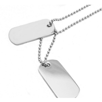 Wholesale Custom Logo Sublimation Metal Necklace Dog Tag