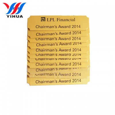 Yellow 0.5MM thickness aluminum nameplate,metal nameplate making