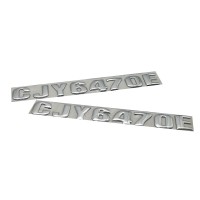 Custom plating letter stickers logo