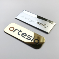 Custom 3D Copper edge Custom metal label stainless steel nameplate plate